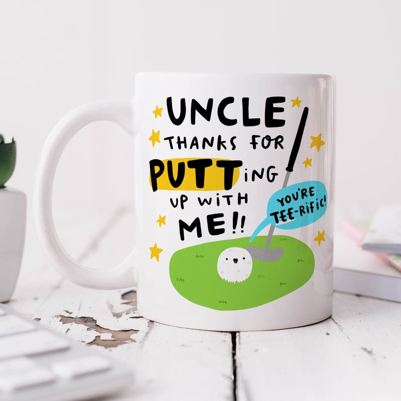 Uncle Thanks For PuTTing Up With Me Mug - Personalised Uncle Gift, Funny Golf Gift, Birthday Gift, Best Uncle Gift, Tee-rific Uncle.jpg