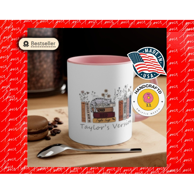 Swiftea Ceramic Mug, Taylors Version Gifts, Swiftie Merch, Music Albums as Books, Swiftie Coffee Mug, Swiftie Fan Gift, Gift for her, Music.jpg