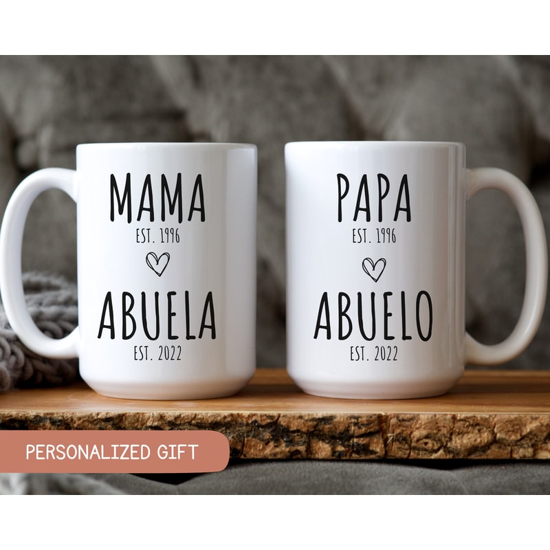 Abuela y abuelo Grandparent Baby Reveal Spanish Pregnancy Announcement Abuelitos Pregnancy anuncio de bebé Announcement Anuncio de embarazo 1.jpg
