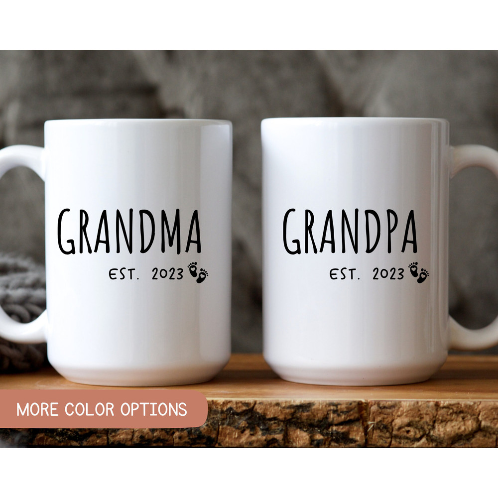Custom Mugs for New Grandparents, Personalized Gift for New Grandma & Grandpa, Baby Announcement Mug, Best Grandparents Mug Gift Surprise 1.jpg