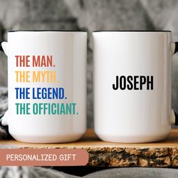 custom wedding officiant mug, officiant gift, marriage officiant gift, ordained minister mug, wedding gift for officiant