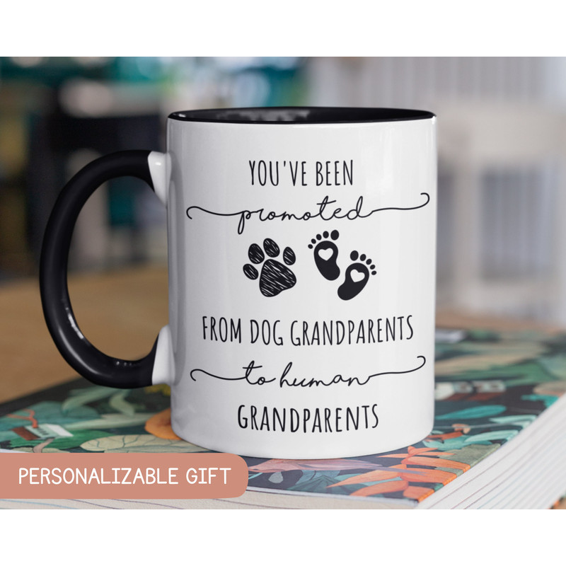 Dog Grandparents, Pregnancy Announcement Mug to Parents, Promoted to Grandparents Gift, New Baby Announcement Gift, Grandma Grandpa Mugs.jpg