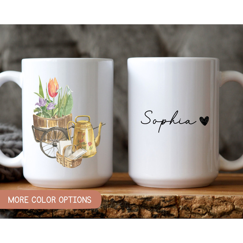 Gardening Art CoffeeTea Mug, Gift for Garden Enthusiast, Garden Mug, Gardening Gift, Plant Mug Garden Gift, Gardening Gifts for Women.jpg