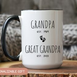 great grandpa pregnancy announcement, fathers day gift for great grandpa, grandpa to be mug, pregnancy reveal gift great