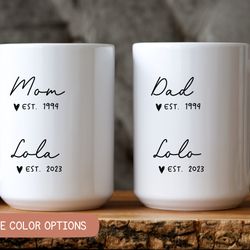 lola lolo pregnancy announcement, new grandma mug, new grandpa mug, new lola mug, new lolo mug, first time lola gift, lo