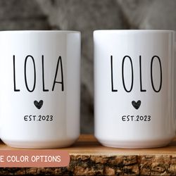 lola, lolo mug - new grandma mug, new grandpa mug, new lola mug, new lolo mug, pregnancy announcement, first time lola g