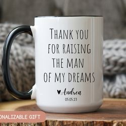 mother of the groom gift from bride, personalized mug for parents of the groom, mother in law wedding gift, mothers day