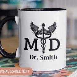 personalized doctor md gift, custom doctor mug, dms student ,md gift, doctor appreciation gift, medical school mug,docto