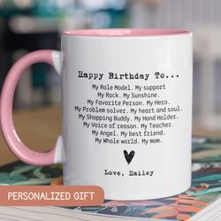 personalized happy birthday mug for mom,personalized gift for mom, custom birthday mug for mom, sentimental gift mom,bir