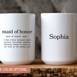 personalized maid of honor funny definition gift, minimalist gift for maid of honor, maid of honor proposal gift, brides
