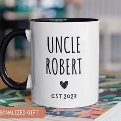 personalized new uncle gift, uncle to be pregnancy announcement mug, pregnancy reveal to brother, baby announcement - pr
