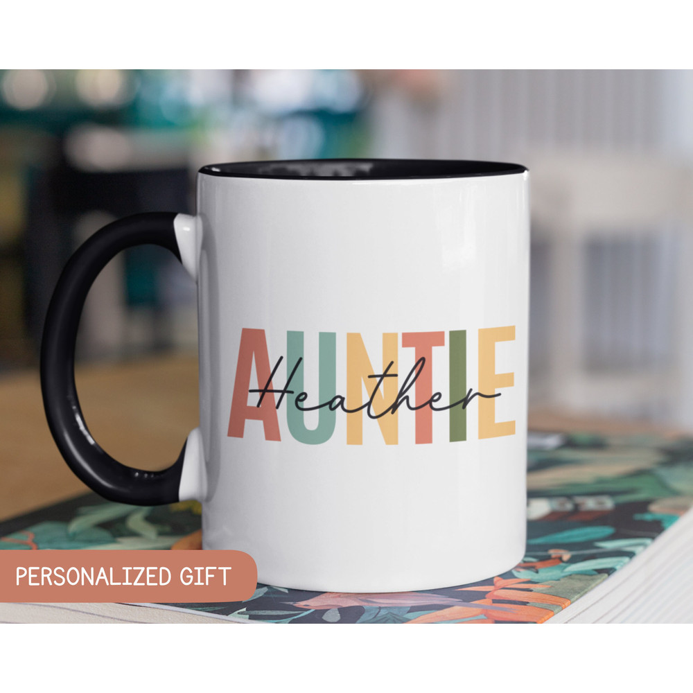 Personalized Retro Mug Gift for Auntie, Best Auntie Name Custom Mug, New Auntie Gift for Pregnancy Announcement, Custom Auntie Mug.jpg