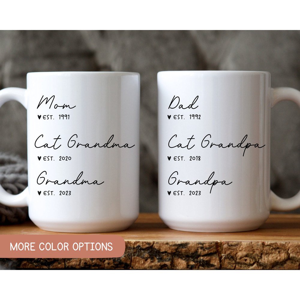 Promoted From Cat Grandparents To Human Grandparents, Pregnancy Announcement Cat Lover, New Grandpa and Grandma Gift, Baby Announcement.jpg