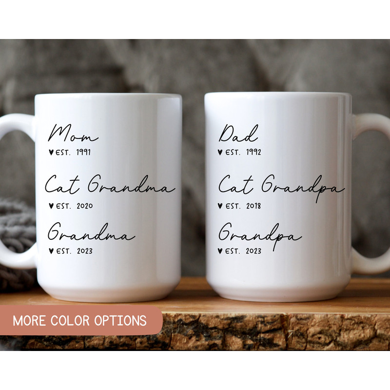 Promoted From Cat Grandparents To Human Grandparents, Pregnancy Announcement Cat Lover, New Grandpa and Grandma Gift, Baby Announcement.jpg