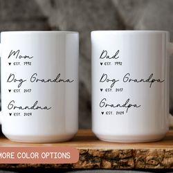promoted from dog grandparents to human grandparents, pregnancy announcement, new grandpa and grandma gift, baby announc