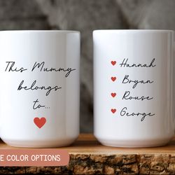 this mummy belongs to gift, personalized gift for mum, mothers day gift, mom gift from sons, mothers day gift idea from