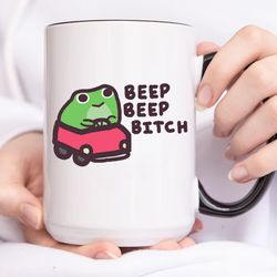 funny frog coffee mug bitch mug for best friend birthday christmas gift for bestie girlfriend sister secret sant gift fo