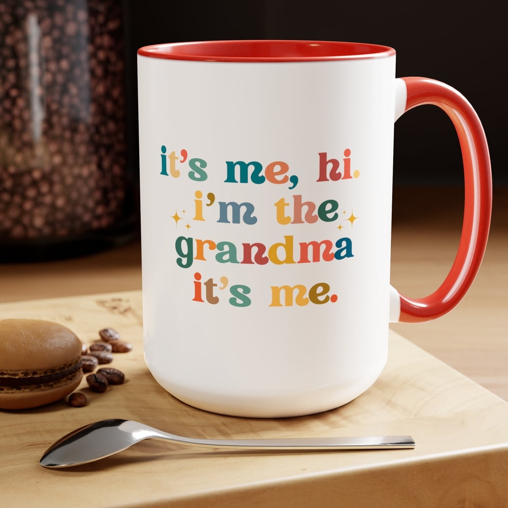 Grandma Mug It's Me Hi I'm the Grandma Christmas Gift for Grandma Gift from Grandkids Grandmother Birthday Grandma Announcement Gift for Mom.jpg