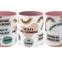 personalized affirmation mug for best friend encouragement gift for her self love minimalist mug for bestie birthday gif