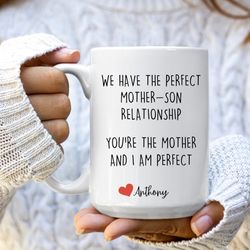 personalized mom gifts from son gift for mom birthday funny mothers day gift ideas for mother son relationship son mug f