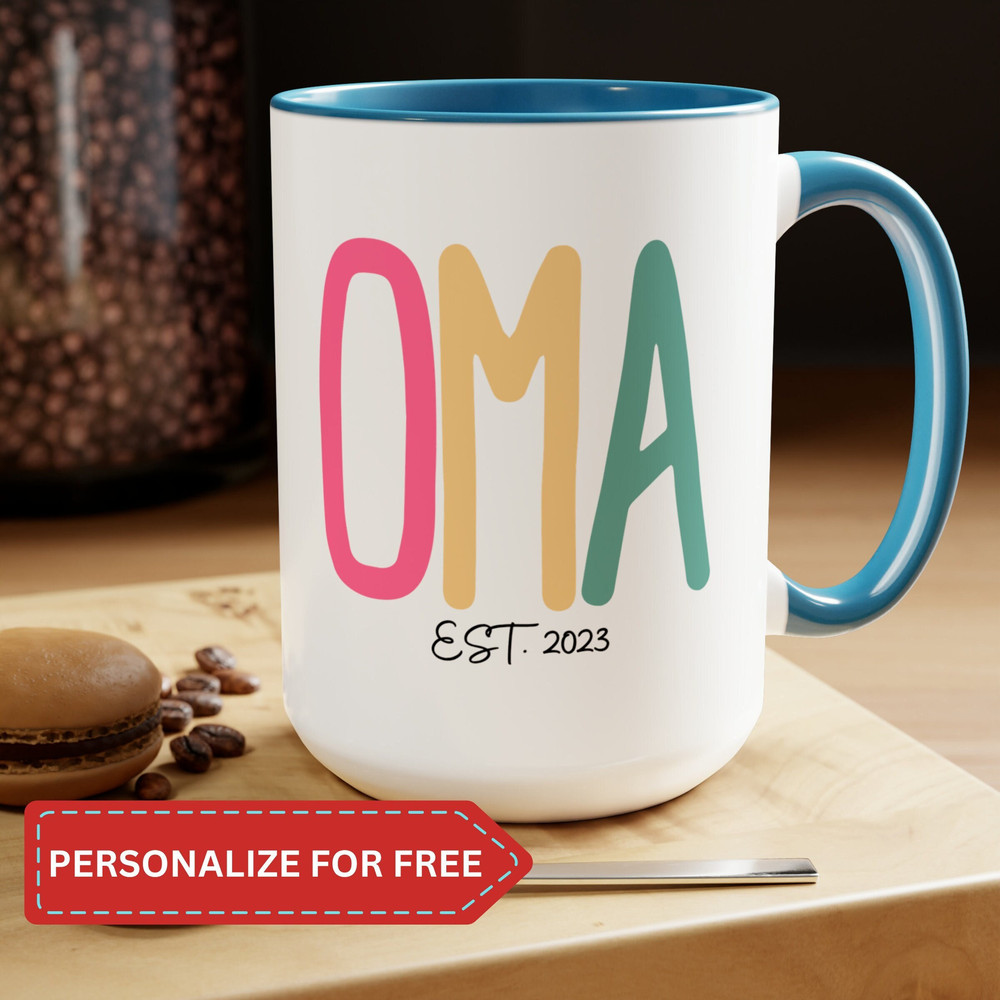Personalized New Oma Mug for New Grandma Gift for New Oma Gifts from Grandkids Christmas Gift for First Time Grandmother Announcement Cup.jpg