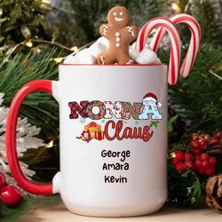 personalized nonna claus mug for nonna gifts for grandma from grandkids christmas gift for nonna mug custom grandchildre