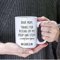 personalized pet mug for dog mom gift from dog funny pooping dog gifts for dog owner custom cat mom coffee mug for pet l