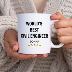 custom name worlds best civil engineer mug coffee tea mug gifts for civil engineer friend personalized mugs with 5 st