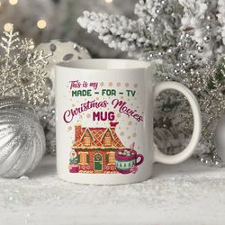 my movie mug, my christmas movie mug, christmas movie mug, hot chocolate mug