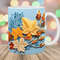 3D Autumn Maple Leaves Mug Wrap, 11oz And 15oz Mug Template, Mug Sublimation Design, Mug Wrap Template, Instant Digital Download PNG.jpg