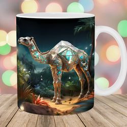 3d camel mug wrap  11oz and 15oz mug template  mug sublimation design  mug wrap template