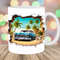 3D Car Hole In A Wall Mug Wrap, 11oz And 15oz Mug Template, Mug Sublimation Design, Beach Mug Wrap Template, Instant Digital Download PNG.jpg