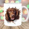 3D Cocker Spaniel Hole In A Wall Mug Wrap, 11oz & 15oz Mug Template, Mug Sublimation Design, Mug Wrap Template, Instant Digital Download PNG.jpg
