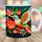 3D Colorful Hummingbird Mug Wrap, 11oz & 15oz Mug Template, Mug Sublimation Design, Flowers Mug Wrap Template, Instant Digital Download PNG.jpg