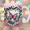 3D Crack In A Wall Pink Butterfly Mug Wrap, 11oz And 15oz Mug Template, Flowers Mug Sublimation Design, Instant Digital Download PNG.jpg