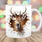 3D Deer Hole In A Wall Mug Wrap, 11oz And 15oz Mug Template, Mug Sublimation Design, Mug Wrap Template, Instant Digital Download PNG.jpg