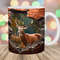 3D Deer Mug Wrap, 11oz & 15oz Mug Template, Brick Mug Sublimation Design, Hole In A Wall Mug Wrap Template, Instant Digital Download PNG.jpg