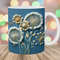 3D Embroidered Dandelions Mug Wrap, 11oz & 15oz Mug Template, Mug Sublimation Design, Mug Wrap Template, Instant Digital Download PNG.jpg