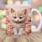 3D Embroidered Kitten Mug Wrap, 11oz And 15oz Mug Template, Mug Sublimation Design, Flowers Mug Wrap Template, Instant Digital Download PNG.jpg