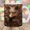 3D Engraved Leather Wolf Mug Wrap, 11oz & 15oz Mug Template, Mug Sublimation Design, Mug Wrap Template, Instant Digital Download PNG.jpg