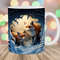 3D Fox Hole In A Wall Mug Wrap, 11oz & 15oz Mug Template, Mug Sublimation Design, Snow Mug Wrap Template, Instant Digital Download PNG.jpg