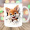 3D Fox Mug Wrap, 11oz And 15oz Mug Template, Hole In A Wall Mug Sublimation Design, Mug Wrap Template, Instant Digital Download PNG.jpg