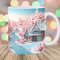 3D Gingerbread House Mug Wrap, 11oz & 15oz Mug Template, Mug Sublimation Design, Pink Blue Mug Wrap Template, Instant Digital Download PNG.jpg
