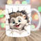 3D Hedgehog Mug Wrap, 11oz & 15oz Mug Template, Mug Sublimation Design, Hole In A Wall Mug Wrap Template, Instant Digital Download PNG.jpg