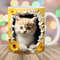 3D Kitten Hole In A Wall Mug Wrap, 11oz & 15oz Mug Template, Mug Sublimation Design, Flowers Mug Wrap Template, Instant Digital Download PNG.jpg