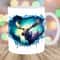3D Moose Hole In A Wall Mug Wrap, 11oz & 15oz Mug Template, Mug Sublimation Design, Northern Lights Mug Wrap, Instant Digital Download PNG.jpg