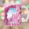 3D Pink Castle Hole In A Wall Mug Wrap, 11oz & 15oz Mug Template, Mug Sublimation Design, Mug Wrap Template, Instant Digital Download PNG.jpg