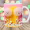 3D Pink Yellow Dandelions Mug Wrap, 11oz And 15oz Mug Template, Mug Sublimation Design, Mug Wrap Template, Instant Digital Download PNG.jpg