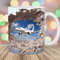 3D Plane Hole In A Wall Mug Wrap, 11oz And 15oz Mug Template, Mug Sublimation Design, Mug Wrap Template, Instant Digital Download PNG.jpg