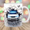 3D Police Car Hole In A Wall Mug Wrap, 11oz & 15oz Mug Template, Mug Sublimation Design, Mug Wrap Template, Instant Digital Download PNG.jpg